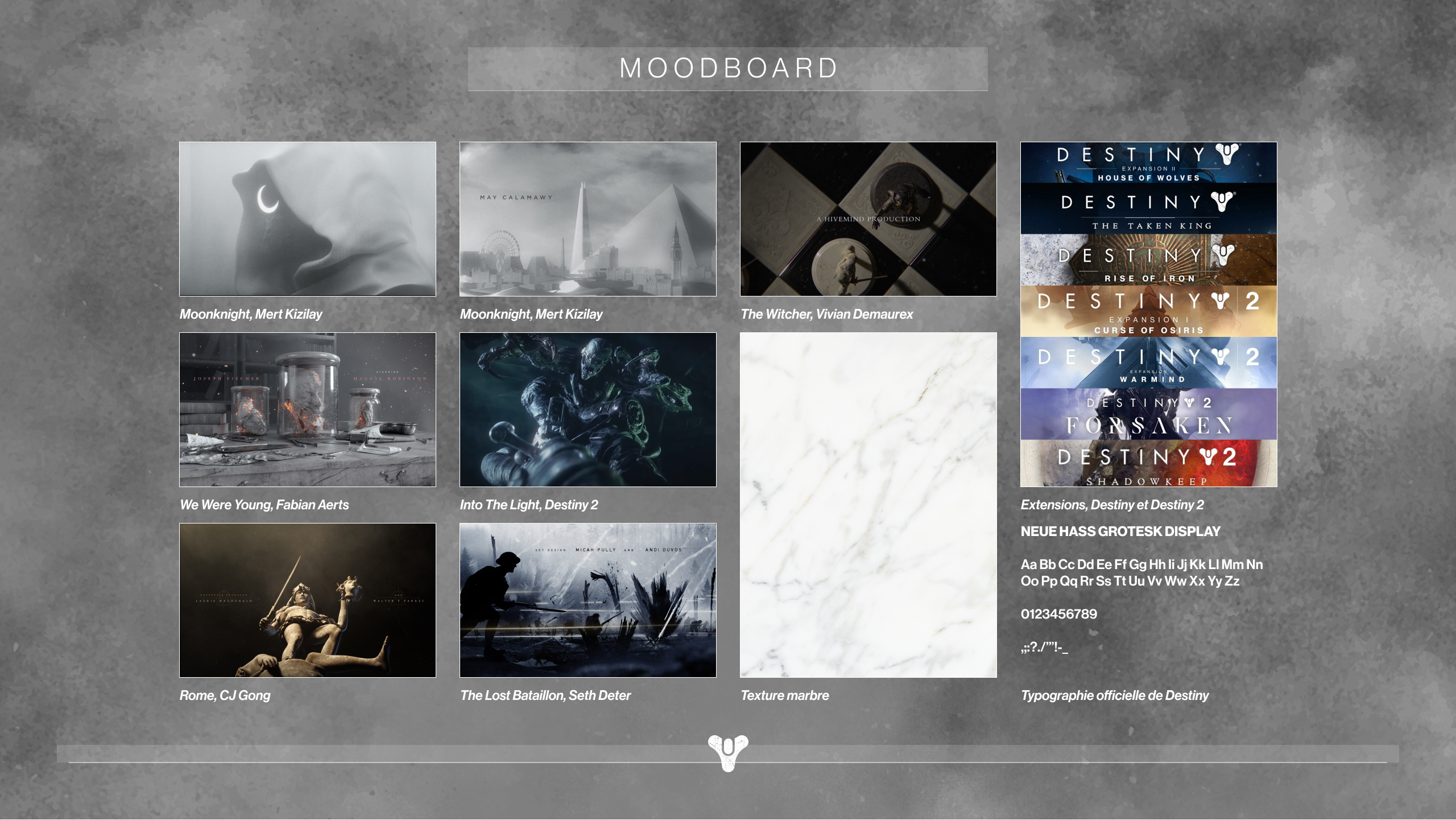 Moodboard de l'animation